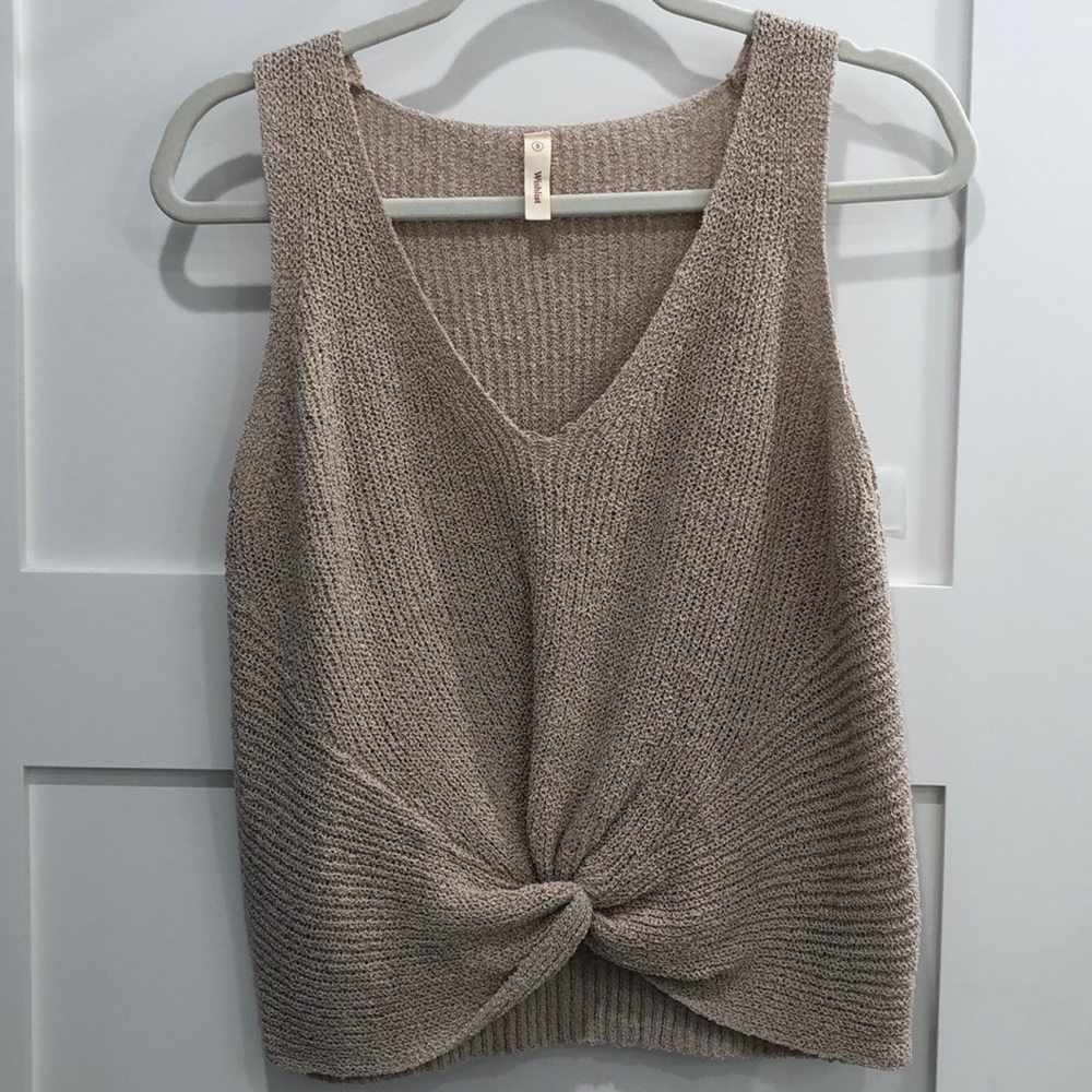 Light tan woven tank